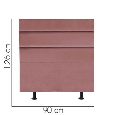 Cabeceira Estofada Argentina 90cm Solteiro Para Cama Box Quarto Suede Rose Gold - Gat Magazine