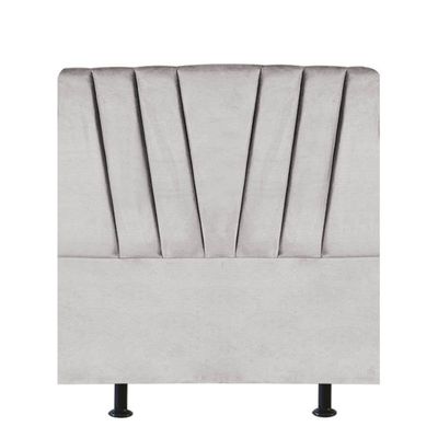 Cabeceira Estofada Bélgica 90cm Solteiro Para Cama Box Quarto Suede Cinza Claro - Gat Magazine
