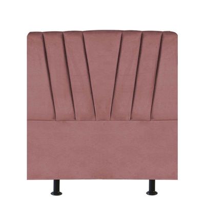 Cabeceira Estofada Bélgica 100cm Solteiro Para Cama Box Quarto Suede Rose Gold - Gat Magazine