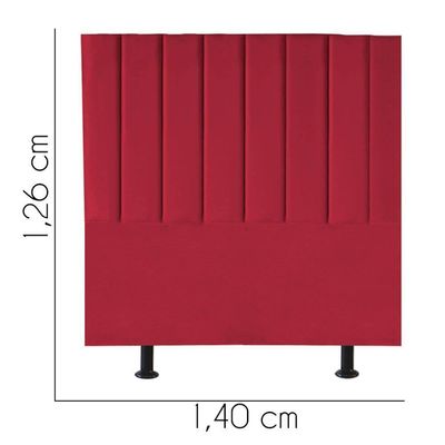 Cabeceira Estofada Carla 140cm Casal Para Cama Box Quarto Corino Vermelho - Gat Magazine