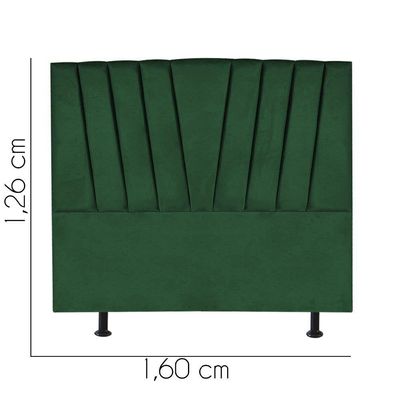 Cabeceira Estofada Bélgica 160cm Queen Size Para Cama Box Quarto Suede Verde - Gat Magazine