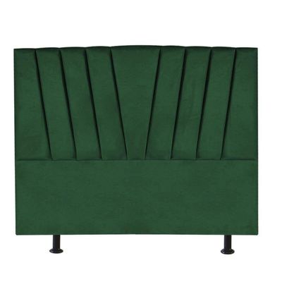 Cabeceira Estofada Bélgica 160cm Queen Size Para Cama Box Quarto Suede Verde - Gat Magazine