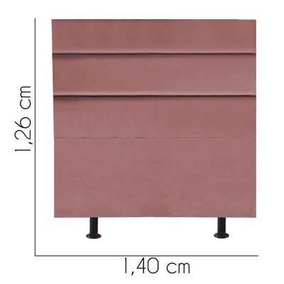 Cabeceira Estofada Argentina 140cm Casal Para Cama Box Quarto Suede Rose Gold - Gat Magazine