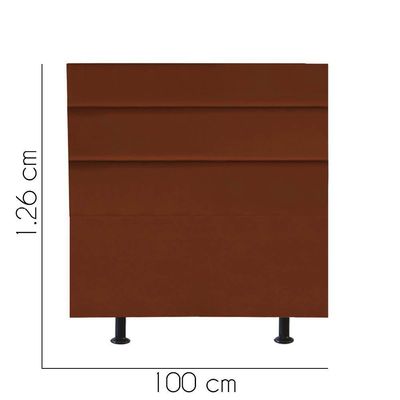 Cabeceira Estofada Argentina 100cm Solteiro Para Cama Box Quarto Suede Terracota Telha Gat Magazine