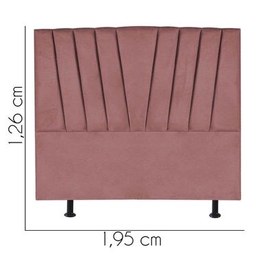 Cabeceira Estofada Bélgica 195cm King Size Para Cama Box Quarto Suede Rose Gold - Gat Magazine