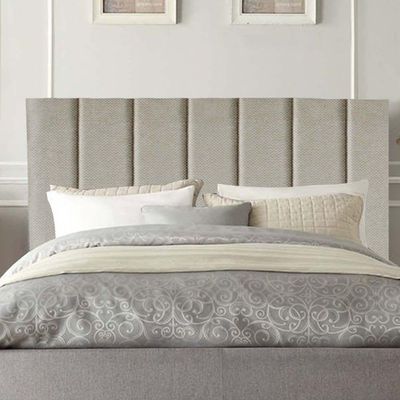 Cabeceira Estofada Carla 90cm Solteiro Para Cama Box Quarto Linho Bege - Gat Magazine