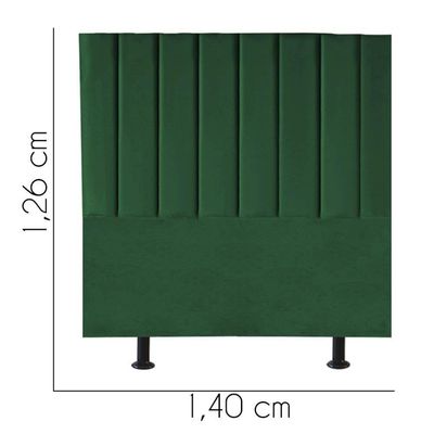 Cabeceira Estofada Carla 140cm Casal Para Cama Box Quarto Suede Verde - Gat Magazine