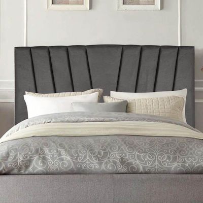 Cabeceira Estofada Bélgica 160cm Queen Size Para Cama Box Suede Cinza Escuro Grafite Gat Magazine