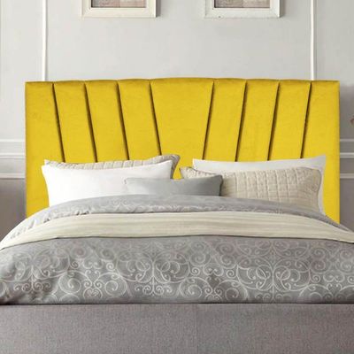 Cabeceira Estofada Bélgica 140cm Casal Para Cama Box Quarto Suede Amarelo - Gat Magazine