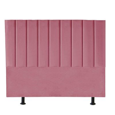 Cabeceira Estofada Carla 140cm Casal Para Cama Box Quarto Suede Rosa Bebê - Gat Magazine
