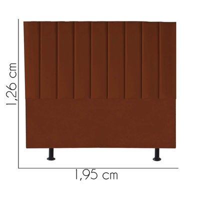 Cabeceira Estofada Carla 195cm King Size Para Cama Box Quarto Suede Terracota Telha - Gat Magazine