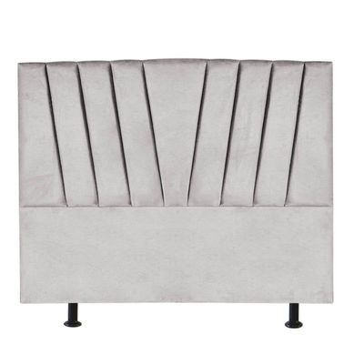 Cabeceira Estofada Bélgica 195cm King Size Para Cama Box Quarto Suede Cinza Claro - Gat Magazine