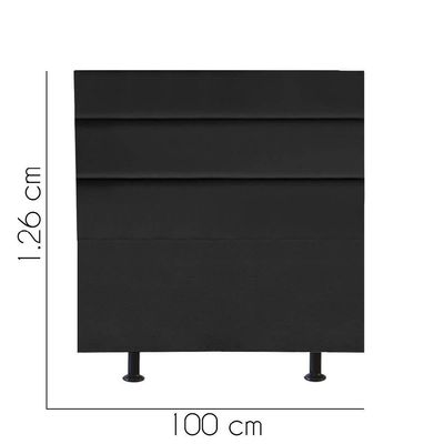 Cabeceira Estofada Argentina 100cm Solteiro Para Cama Box Quarto Suede Preto - Gat Magazine