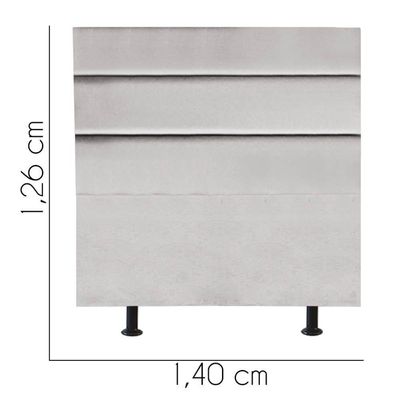 Cabeceira Estofada Argentina 140cm Casal Para Cama Box Quarto Suede Cinza Claro - Gat Magazine