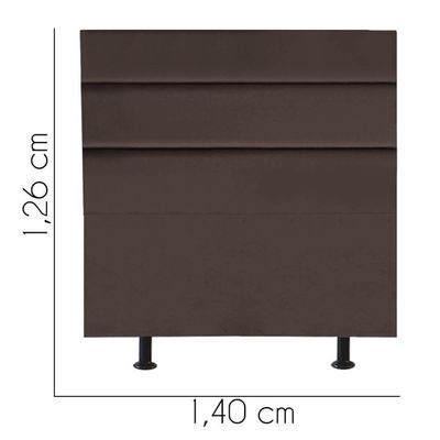 Cabeceira Estofada Argentina 140cm Casal Para Cama Box Quarto Suede Marrom - Gat Magazine