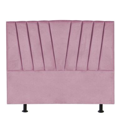 Cabeceira Estofada Bélgica 160cm Queen Size Para Cama Box Quarto Suede Rosa Bebê - Gat Magazine