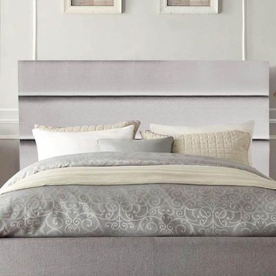 Cabeceira Estofada Argentina 140cm Casal Para Cama Box Quarto Suede Cinza Claro - Gat Magazine