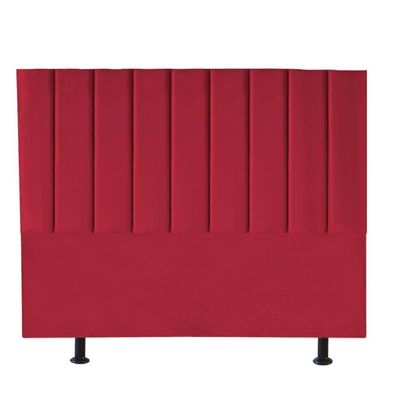 Cabeceira Estofada Carla 160cm Queen Size Para Cama Box Quarto Suede Vermelho - Gat Magazine