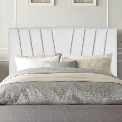 Cabeceira Estofada Bélgica 160cm Queen Size Para Cama Box Quarto Suede Branco - Gat Magazine