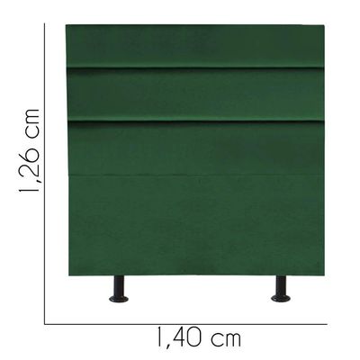 Cabeceira Estofada Argentina 140cm Casal Para Cama Box Quarto Suede Verde - Gat Magazine