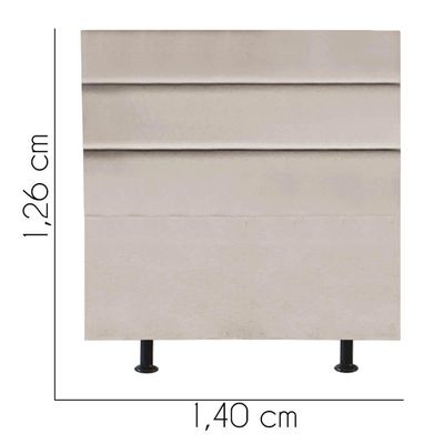 Cabeceira Estofada Argentina 140cm Casal Para Cama Box Quarto Suede Bege - Gat Magazine