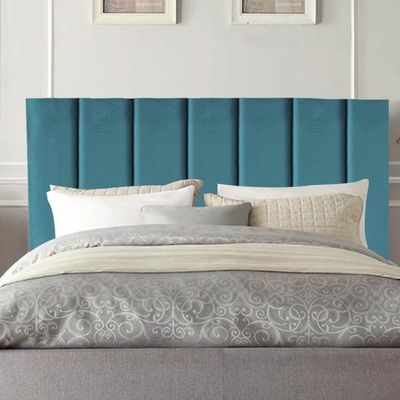 Cabeceira Estofada Carla 140cm Casal Para Cama Box Quarto Suede Azul Turquesa - Gat Magazine