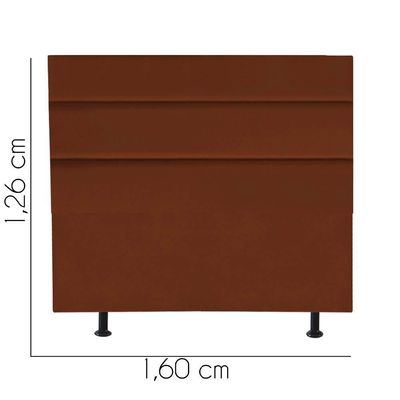 Cabeceira Estofada Argentina 160cm Queen Size Para Cama Box Suede Terracota Telha Gat Magazine