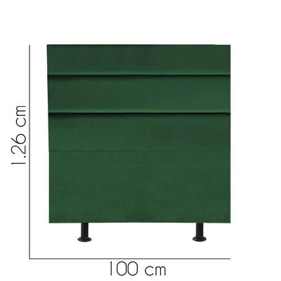 Cabeceira Estofada Argentina 100cm Solteiro Para Cama Box Quarto Suede Verde - Gat Magazine
