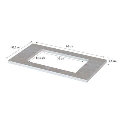 Tampo P/ Balcão Cozinha Americana 80cm Cooktop Nature - Henn