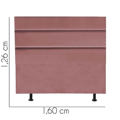 Cabeceira Estofada Argentina 160cm Queen Size Para Cama Box Quarto Suede Rose Gold - Gat Magazine