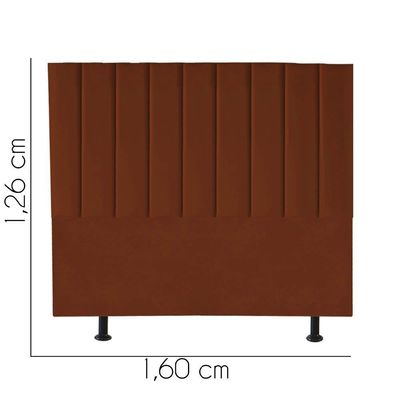 Cabeceira Estofada Carla 160cm Queen Size Para Cama Box Quarto Suede Terracota Telha - Gat Magazine