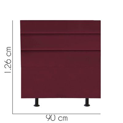 Cabeceira Estofada Argentina 90cm Solteiro Para Cama Box Quarto Suede Bordô - Gat Magazine