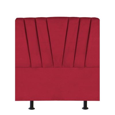 Cabeceira Estofada Bélgica 90cm Solteiro Para Cama Box Quarto Suede Vermelho - Gat Magazine