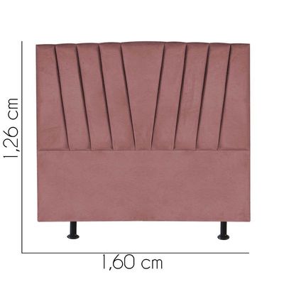 Cabeceira Estofada Bélgica 160cm Queen Size Para Cama Box Quarto Suede Rose Gold - Gat Magazine