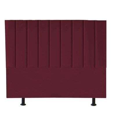 Cabeceira Estofada Carla 160cm Queen Size Para Cama Box Quarto Suede Bordô - Gat Magazine