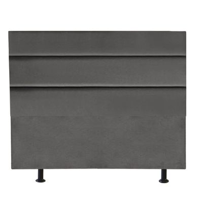 Cabeceira Estofada Argentina 140cm Casal Para Cama Box Suede Cinza Escuro Grafite Gat Magazine
