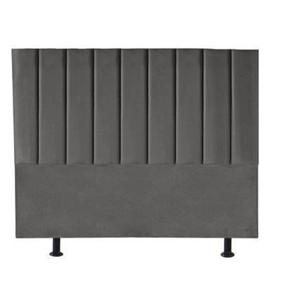 Cabeceira Estofada Carla 140cm Casal Para Cama Box Quarto Suede Cinza Escuro Grafite - Gat Magazine