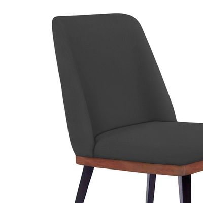 Cadeira De Jantar Bahia Suede Pés Chanfrado Tabaco - D'rossi Cor Grafite