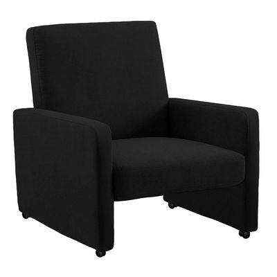Poltrona Mirella Suede Com Rodízios - D'rossi Cor Preto