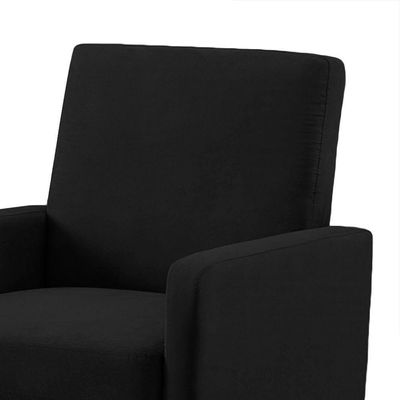 Poltrona Mirella Suede Com Rodízios - D'rossi Cor Preto