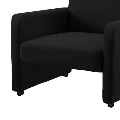 Poltrona Mirella Suede Com Rodízios - D'rossi Cor Preto