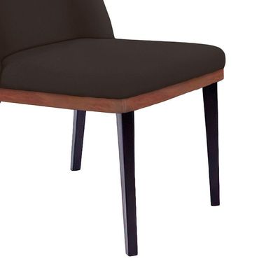 Cadeira De Jantar Bahia Suede Pés Chanfrado Tabaco - D'rossi Cor Marrom