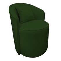 Poltrona Redonda Serena Suede Base Fixa C05 - D'rossi Cor Verde
