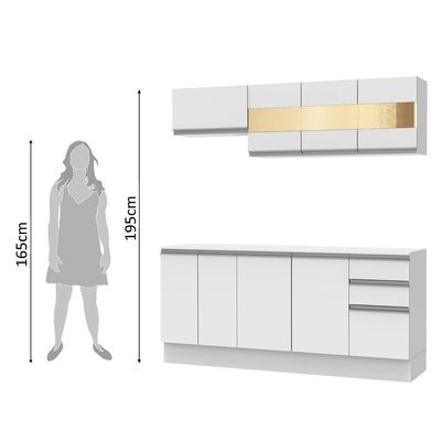 Cozinha Compacta 100% MDF Smart Modulada Madesa