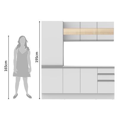 Cozinha Compacta Smart Modulada 170 cm Madesa