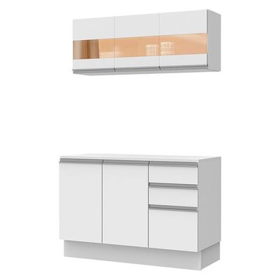 Cozinha Compacta 100% MDF Smart 120 cm Modulada Madesa