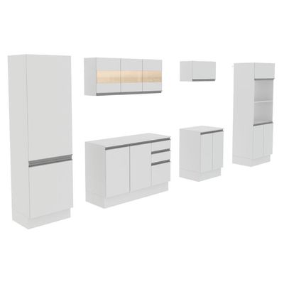 Cozinha Madesa Smart Modulada com Armário Balcão e Tampo
