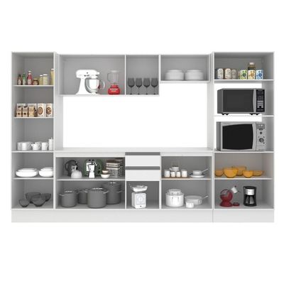 Cozinha Madesa Smart Modulada com Armário Balcão e Tampo