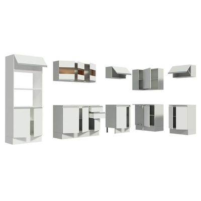 Cozinha Completa Modulada de Canto Smart 100% MDF Madesa