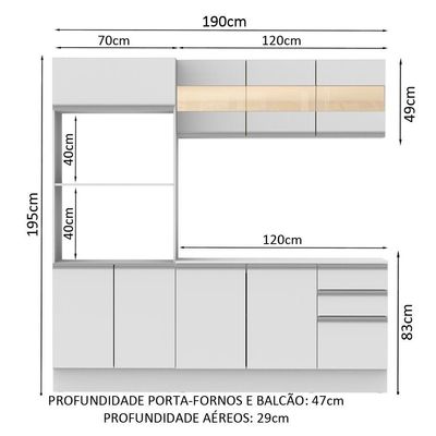 Cozinha Compacta 100% MDF Smart Madesa
